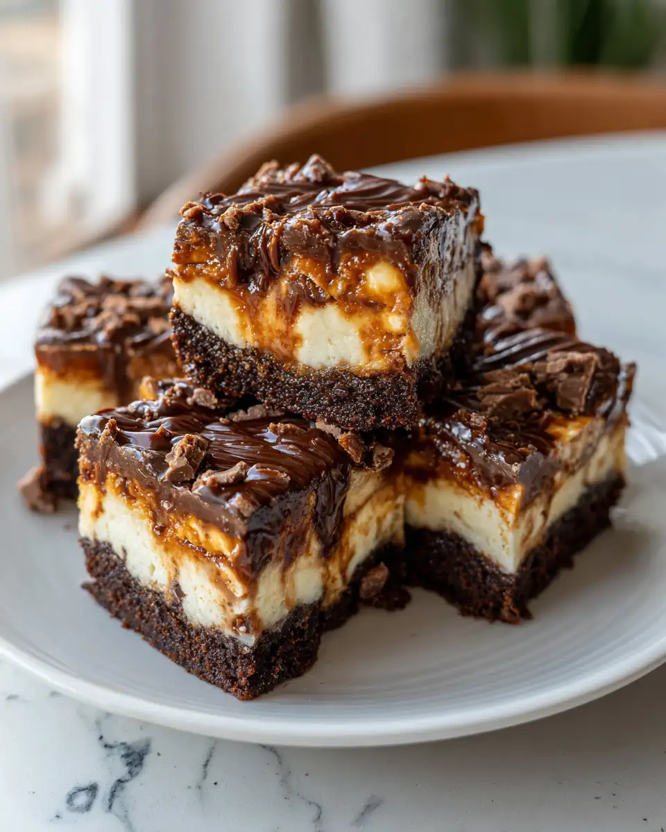 Irresistible Rolo Cheesecake Bars You Need to Try Today - Featured Image