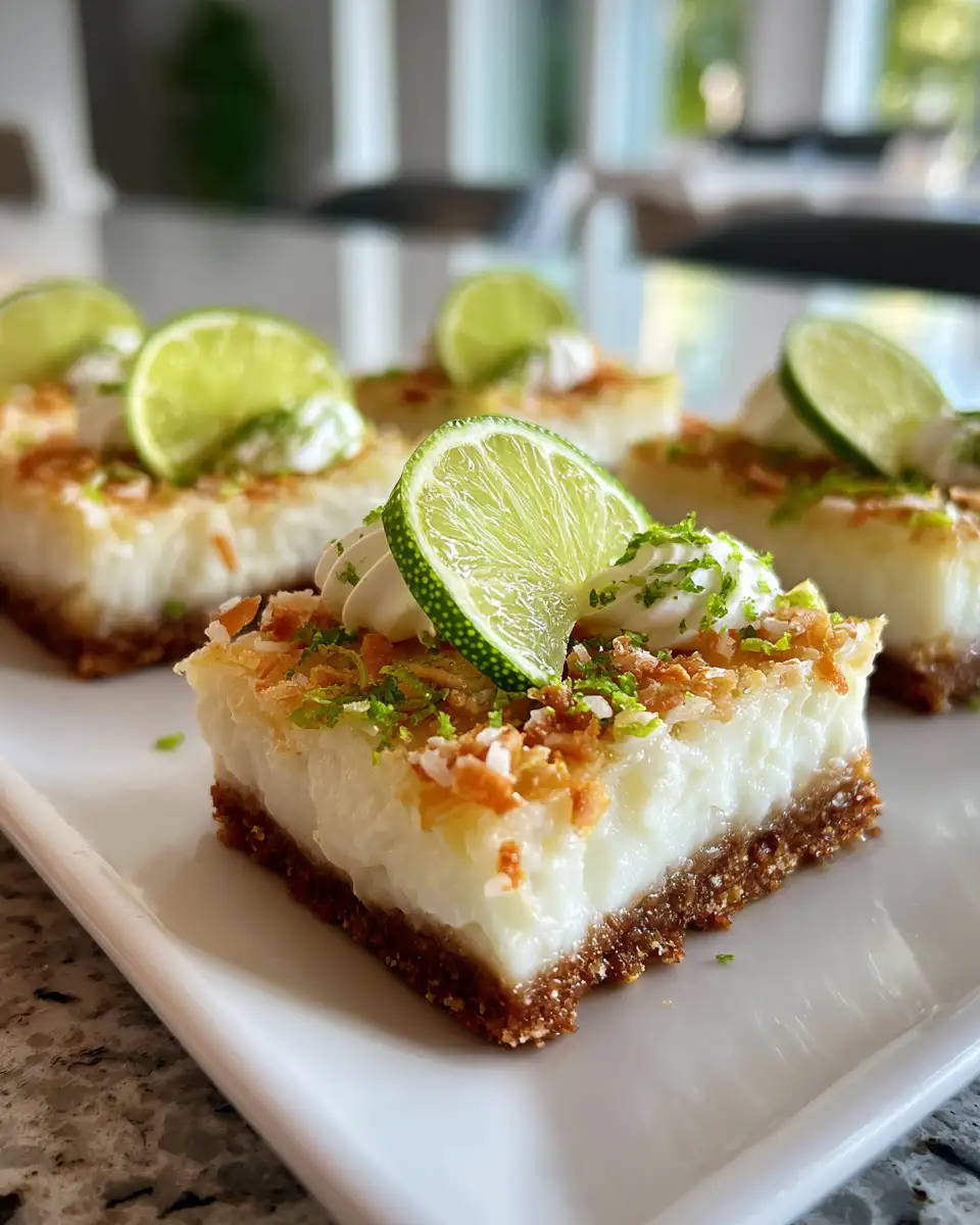Final dish - Tropical Coconut Lime Bars A Refreshing Dessert Delight