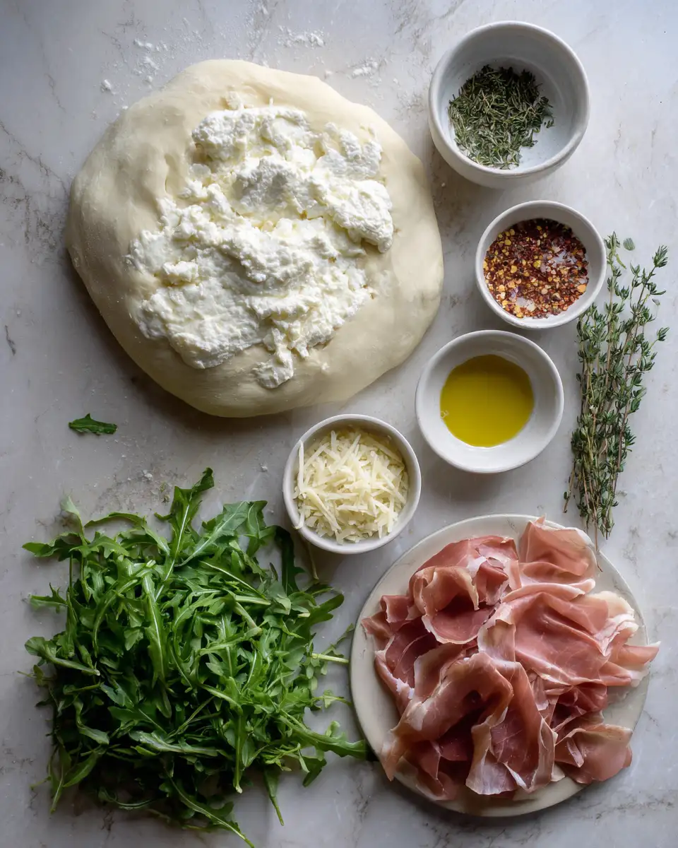 Ingredients for Irresistible White Pizza with Prosciutto That Will Elevate Your Dinner Game