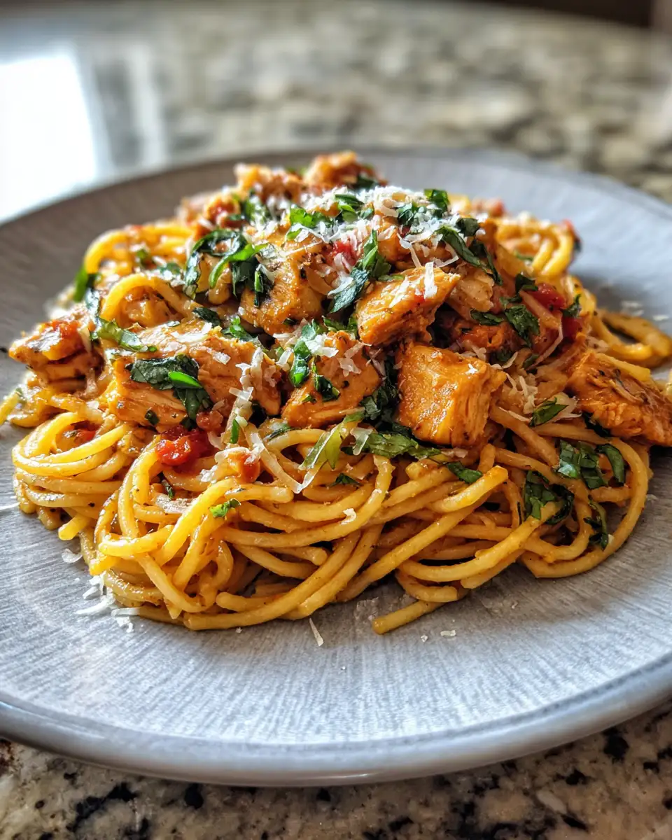 Final dish - Irresistibly Zesty Chicken Spaghetti That Will Spice Up Your Dinner Routine