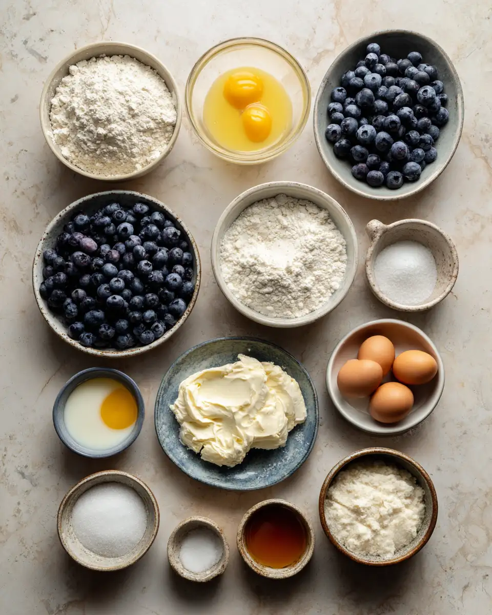 Ingredients for Irresistible Blueberry Cream Cheese Loaf Recipe You Have to Try