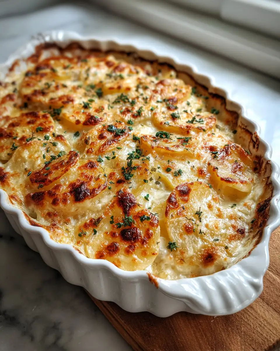 Final dish - Creamy Boursin Cheese Scalloped Potatoes Recipe to Savor