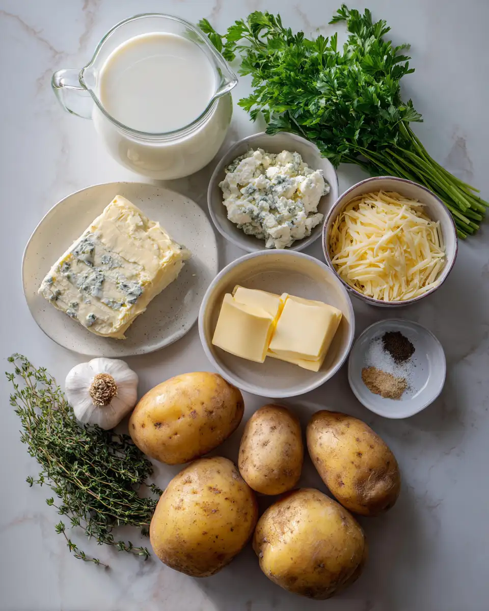 Ingredients for Creamy Boursin Cheese Scalloped Potatoes Recipe to Savor