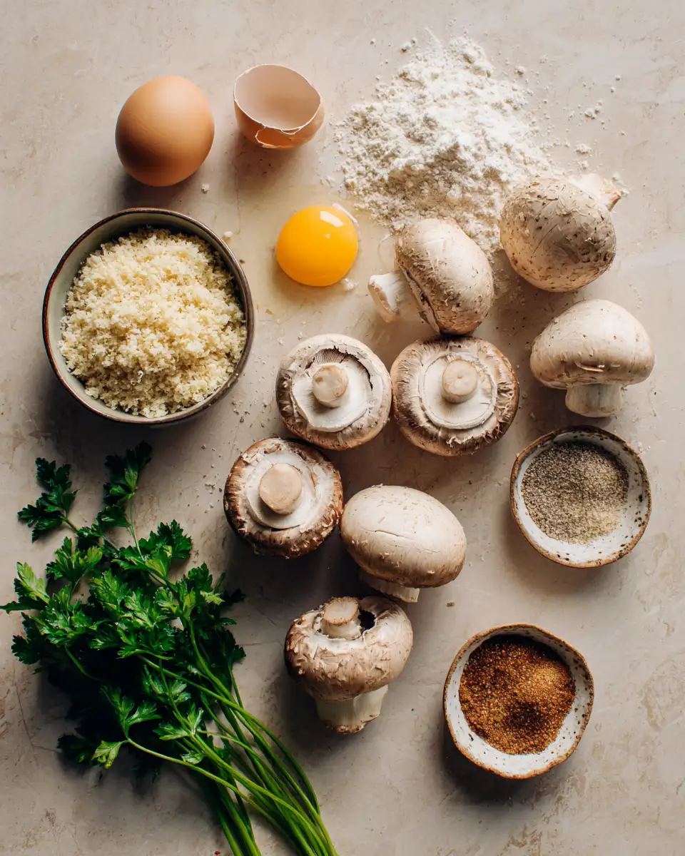 Crispy Delight Breaded Mushrooms That Will Steal the Show 4 Ingredients for Crispy Delight Breaded Mushrooms That Will Steal the Show