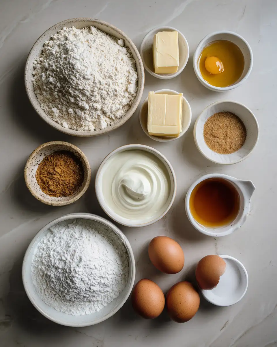 Ingredients for Irresistible Crème Brûlée Cookies That Melt in Your Mouth