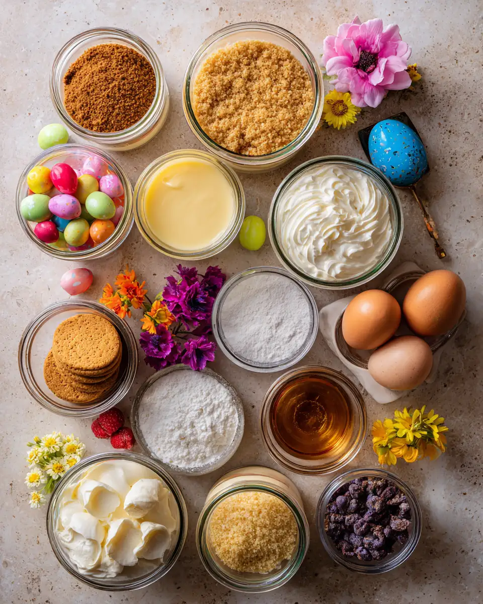 Ingredients for Delight Your Taste Buds with Irresistible Easter Egg Cheesecake Jars