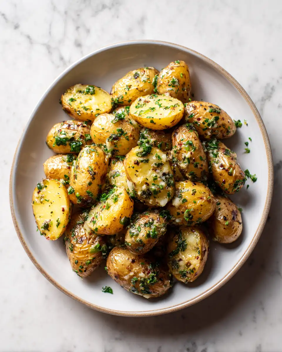 Final dish - Garlic Cream Baby Potatoes That Will Steal the Spotlight at Your Dinner Table
