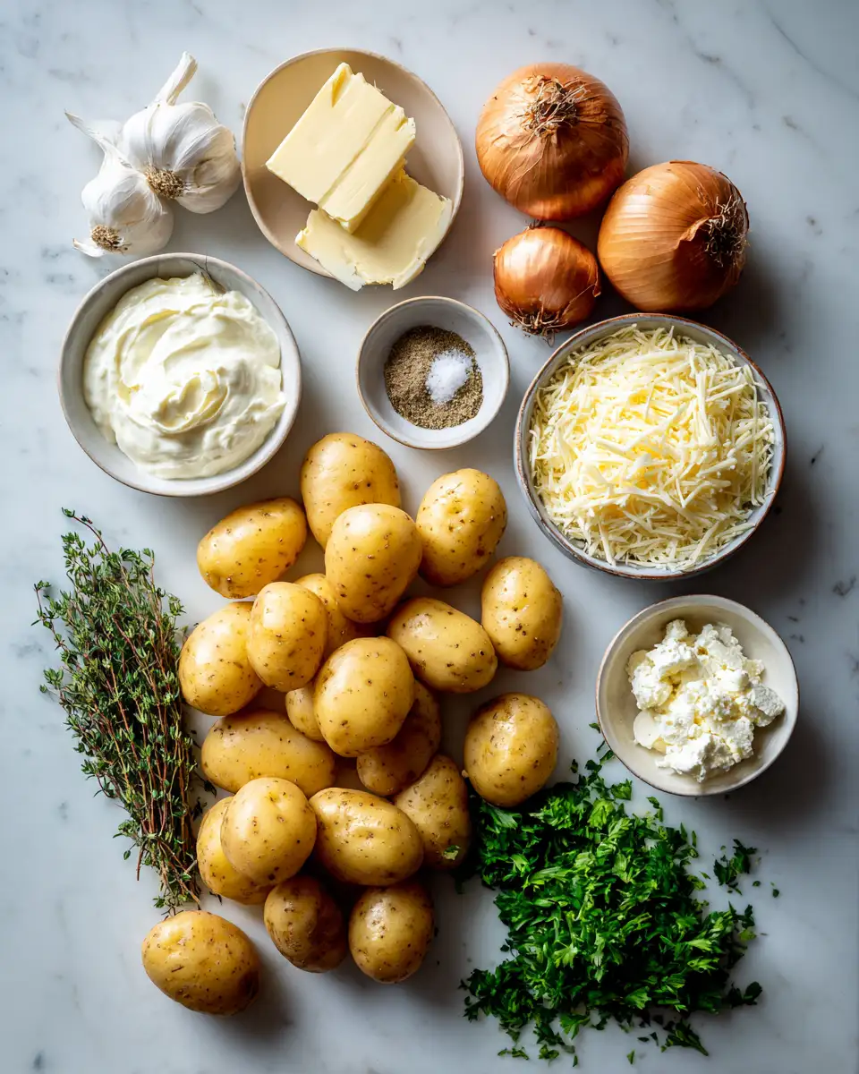 Ingredients for Garlic Cream Baby Potatoes That Will Steal the Spotlight at Your Dinner Table