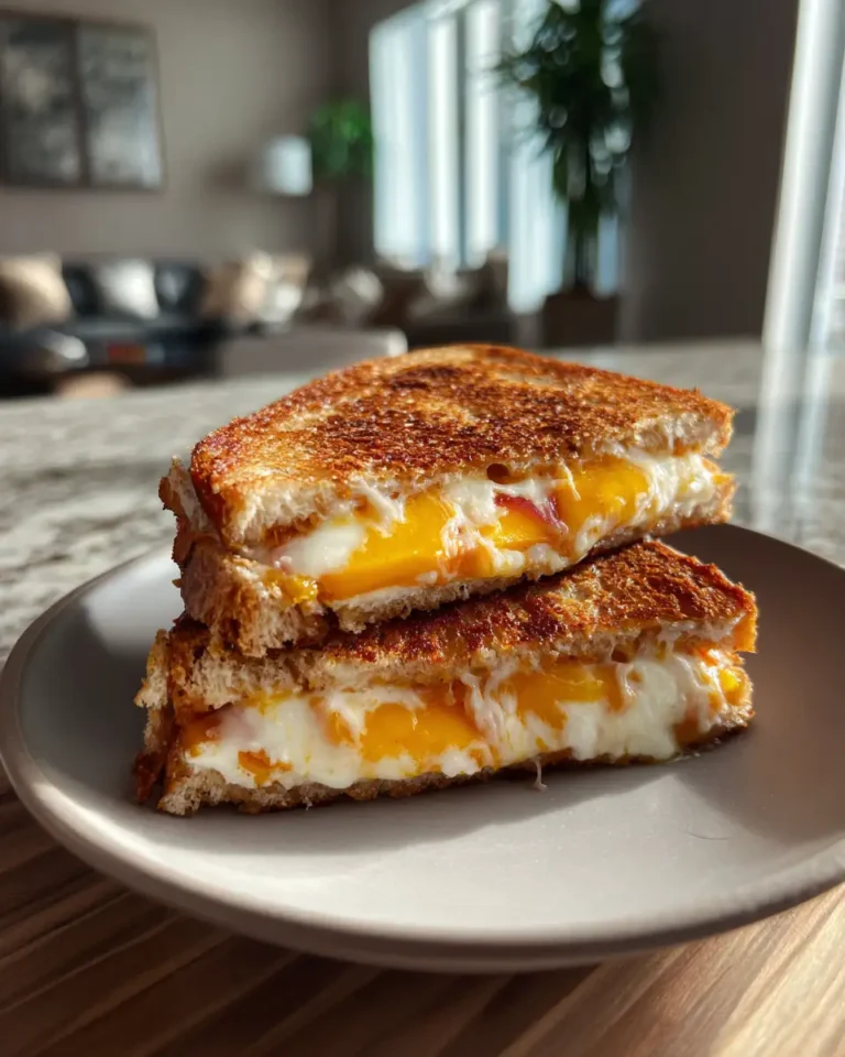 Indulge in the Sweet and Savory Magic of Honey Peach and White Cheddar Grilled Cheese - Featured Image