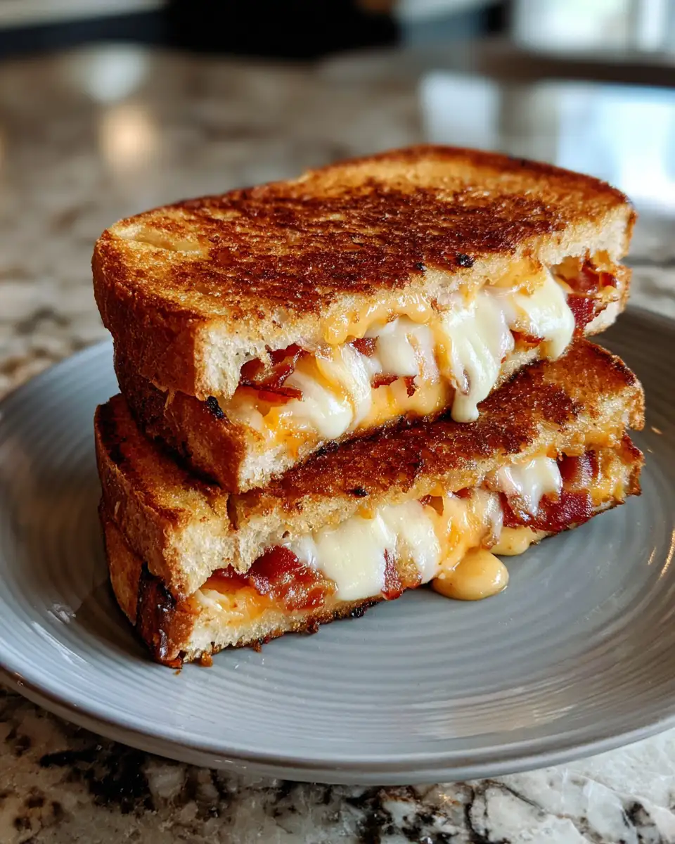 Final dish - Indulge in the Sweet and Savory Magic of Honey Peach and White Cheddar Grilled Cheese