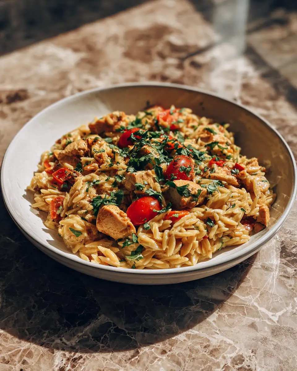 One Pot Cajun Chicken Alfredo Orzo That Will Spice Up Your Dinner Nights 6 Final dish - One Pot Cajun Chicken Alfredo Orzo That Will Spice Up Your Dinner Nights