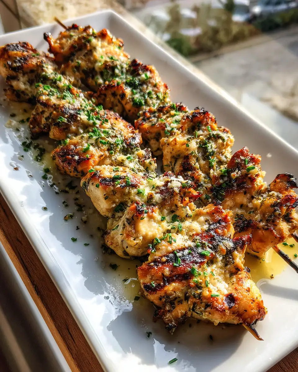 Final dish - Irresistible Ranch Garlic Parmesan Chicken Skewers Recipe You Need to Try
