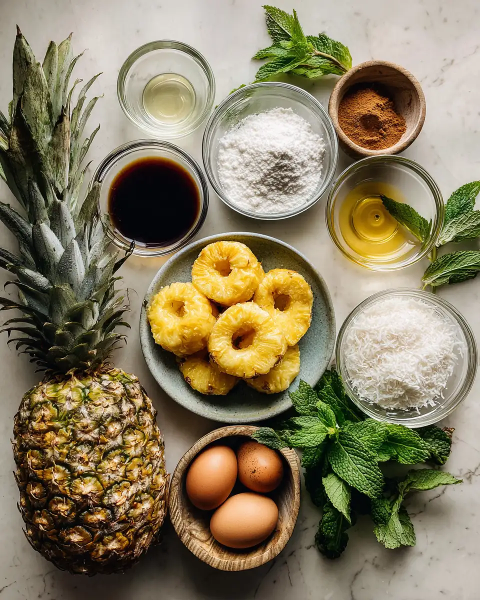 Tropical Temptation Rum-Soaked Fried Pineapple Bliss 4 Ingredients for Tropical Temptation Rum-Soaked Fried Pineapple Bliss