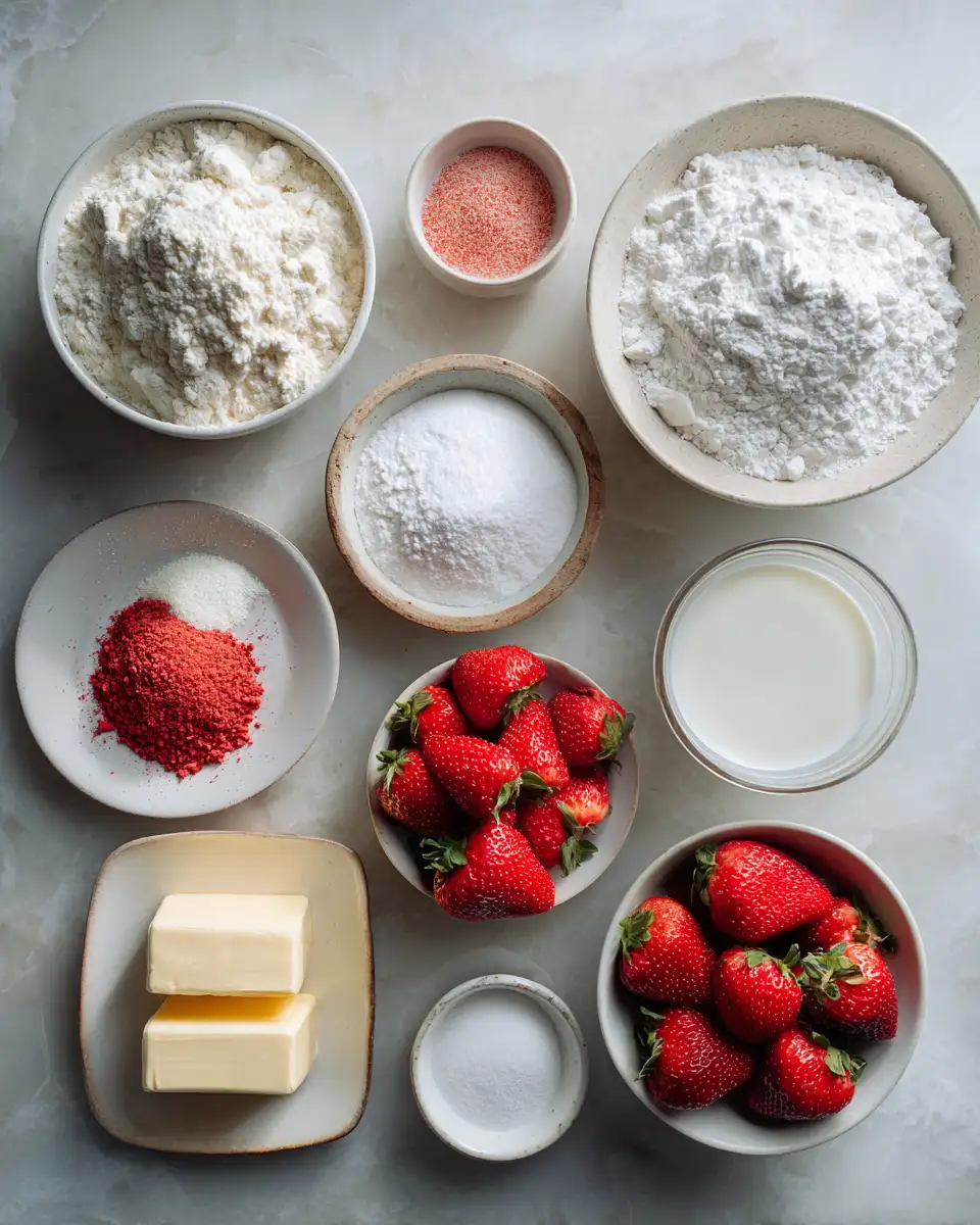 Ingredients for Irresistible Strawberry Shortcake Butter Cookies You Have to Try