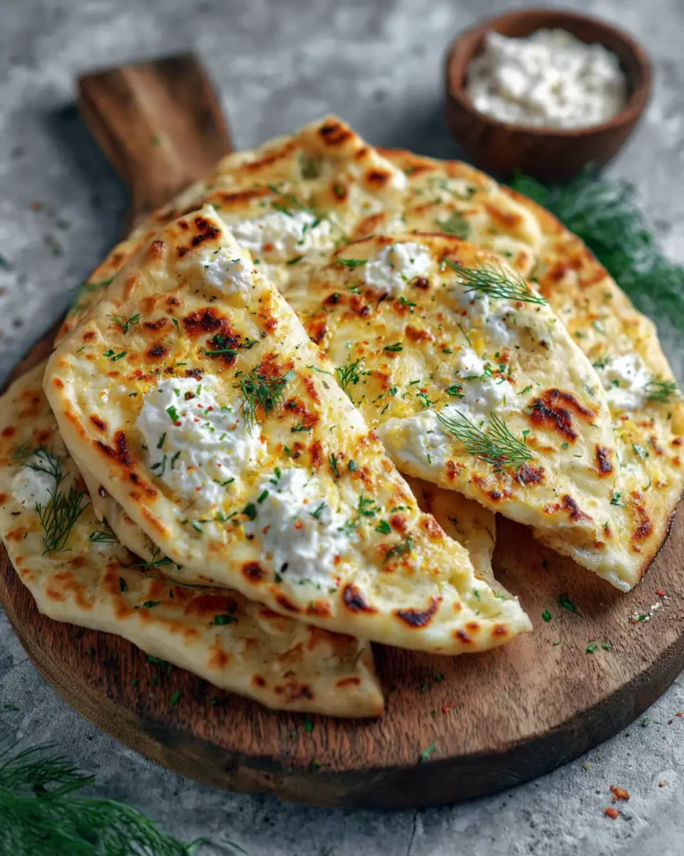 Easy Two-Ingredient Flatbread with Creamy Cottage Cheese Delight - Featured Image