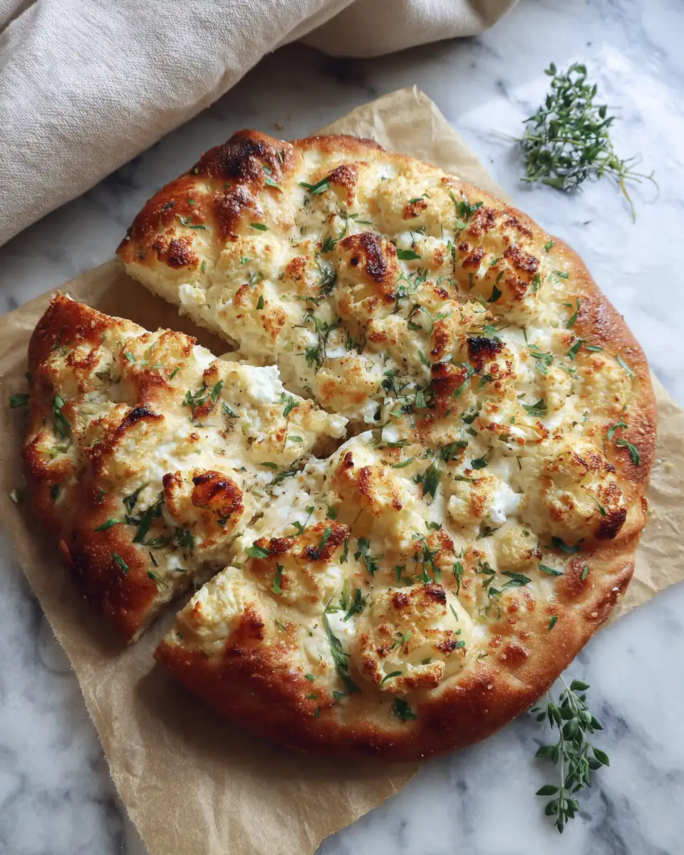 Final dish - Easy Two-Ingredient Flatbread with Creamy Cottage Cheese Delight
