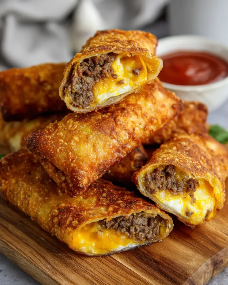 Crispy Air Fryer Cheeseburger Egg Rolls You Need to Try Today - Featured Image
