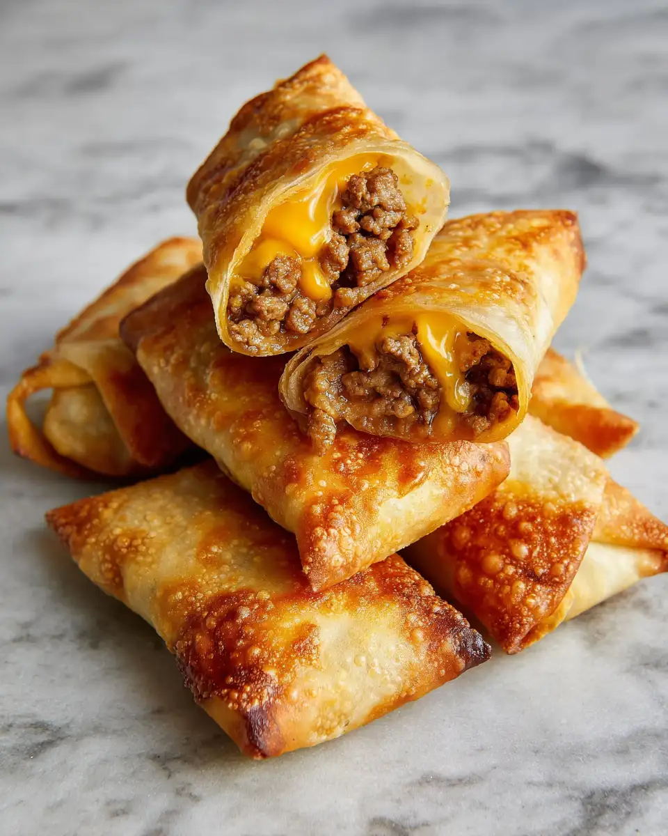 Ingredients for Crispy Air Fryer Cheeseburger Egg Rolls You Need to Try Today