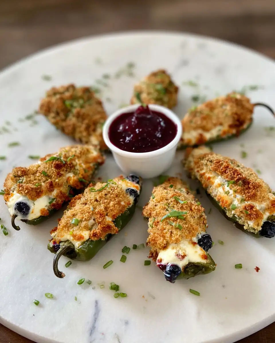 Final dish - Irresistible Blueberry Brie Jalapeño Poppers You Have to Try