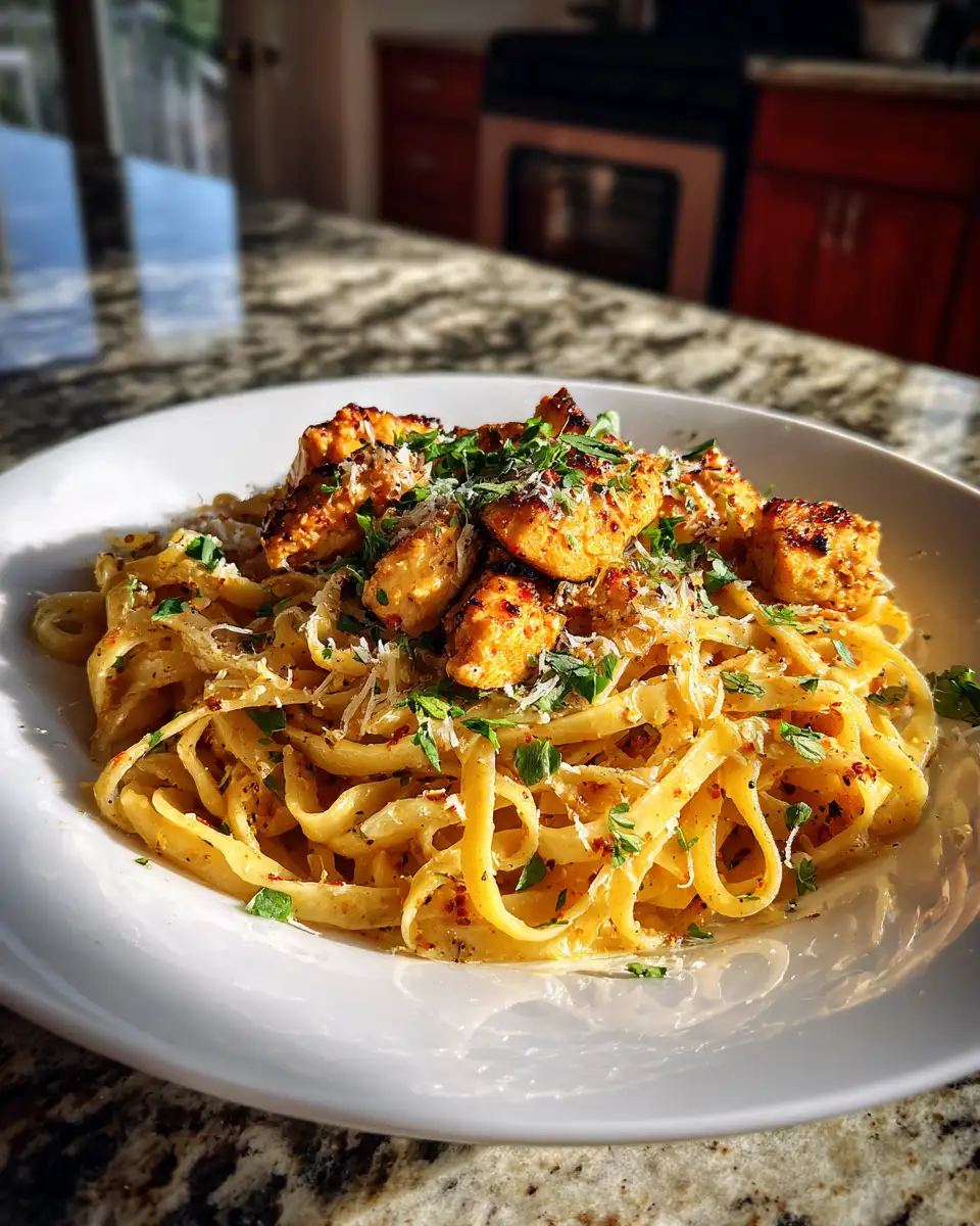 Final dish - Irresistible Cajun Honey Butter Chicken Pasta Recipe You Need to Try