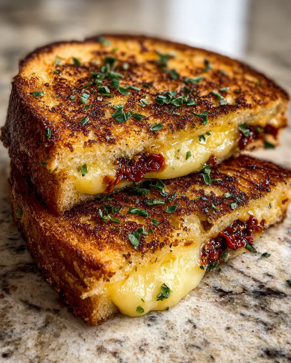 Final dish - Melted Perfection Grilled Cheese with Sun-Dried Tomato Delight