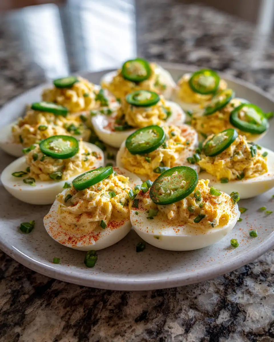 Spice Up Your Snack Time with Jalapeno Deviled Eggs 6 Final dish - Spice Up Your Snack Time with Jalapeno Deviled Eggs