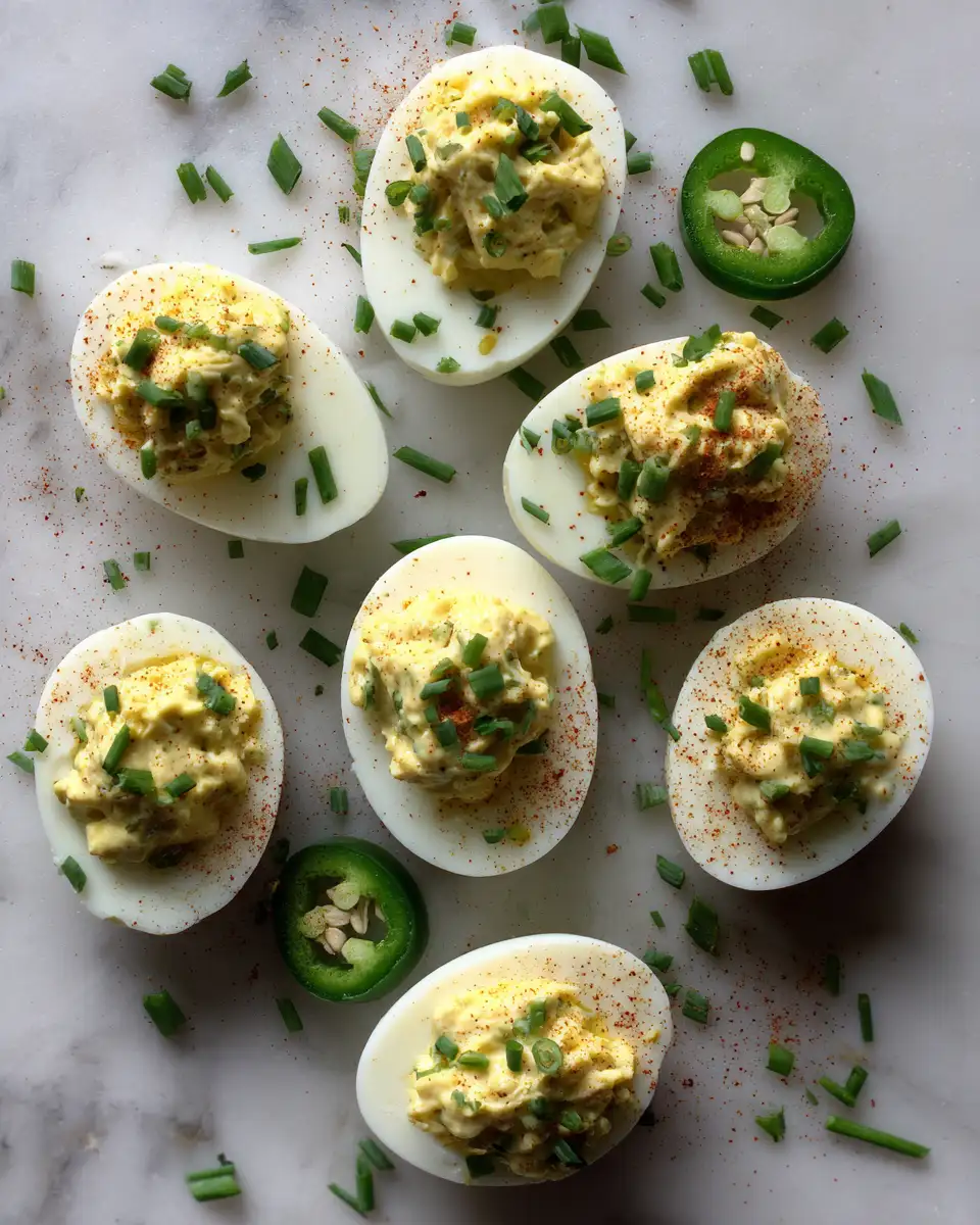 Spice Up Your Snack Time with Jalapeno Deviled Eggs 4 Ingredients for Spice Up Your Snack Time with Jalapeno Deviled Eggs