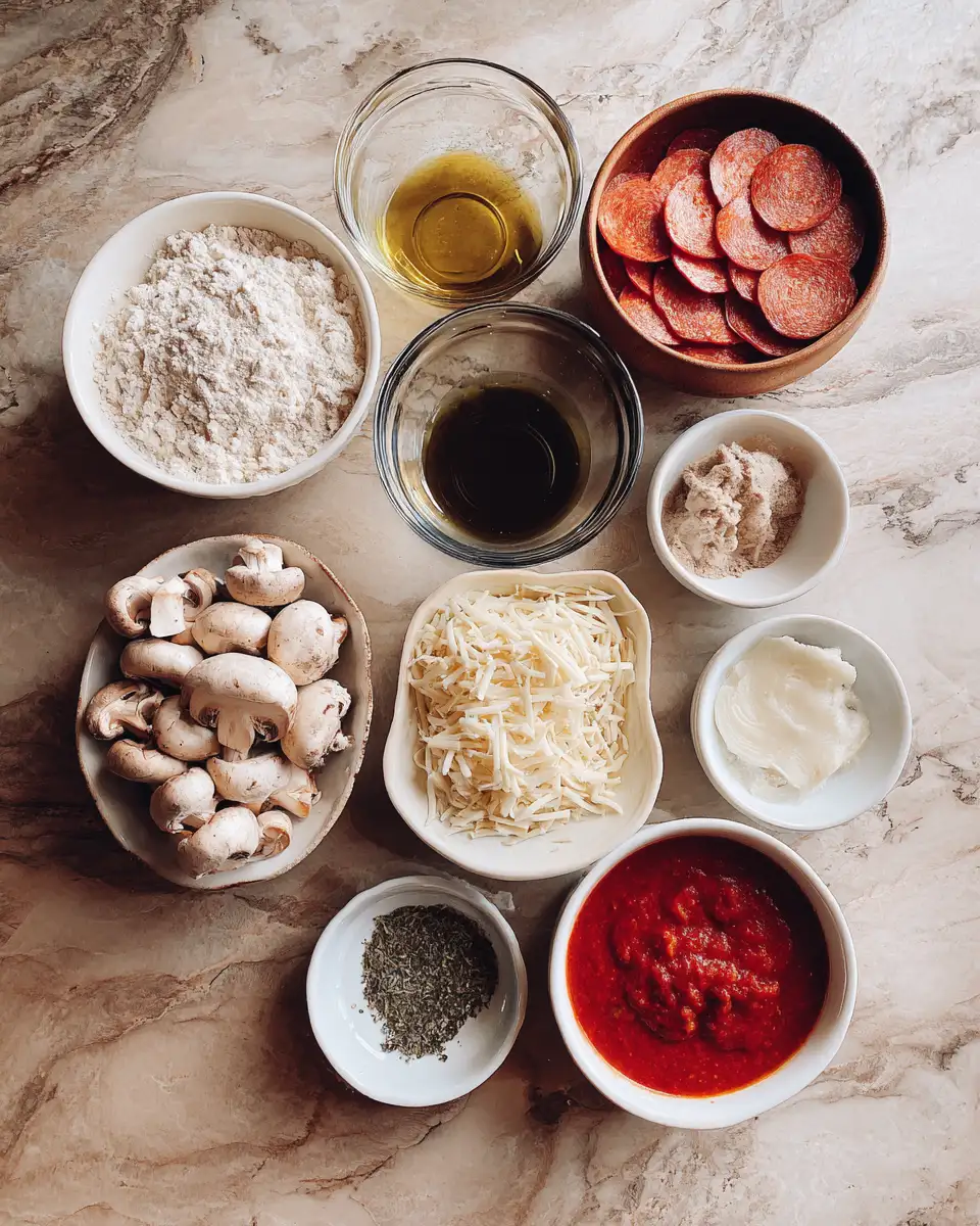 Ingredients for Ultimate Guide to Delicious Pie Iron Pizza Pockets for Campfire Cooking